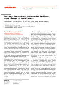 Der junge Krebspatient: Psychosoziale Probleme und Konzepte der