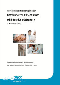 innen mit kognitiven Störungen in Krankenhäusern (2011)