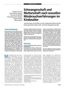 Schwangerschaft und Mutterschaft nach sexuellen
