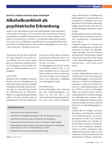 Alkoholkrankheit als psychiatrische Erkrankung