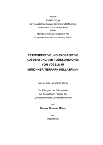 Retrospektive und prospektive Auswertung der Todesursachen von