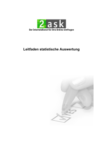 Leitfaden statistische Auswertung