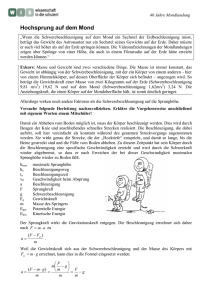 Hochsprung auf dem Mond - Wissenschaft in die Schulen