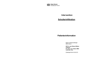 Intervention Schulterinfiltration Patienteninformation