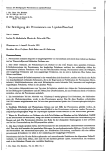 Die Beteiligung der Peroxisomen am Lipidstoffwechsel