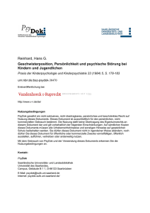 Dokument 1 - PsyDok - Universität des Saarlandes