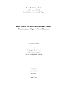 Bedeutung des C-reaktiven Proteins im Rahmen maligner
