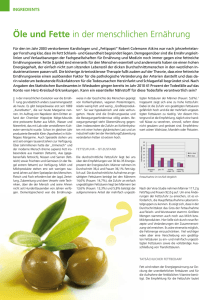 Öle und Fette in der menschlichen Ernährung