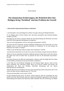 Die islamischen Eroberungen, die Wahrheit über den Heiligen Krieg