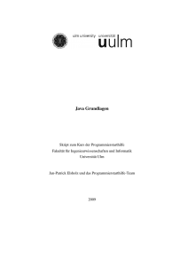 Java Grundlagen - Universität Ulm