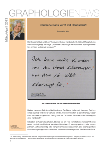 Deutsche Bank wirbt mit Handschrift