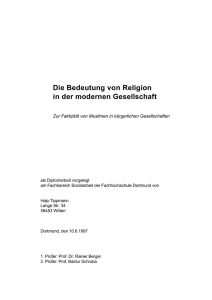 Die Bedeutung von Religion in der modernen Gesellschaft