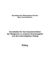 Grundsätze für das Zusammenleben der Religionen in unserem