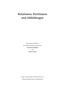 Abbildungen, Relationen - Fachschaft MathPhys