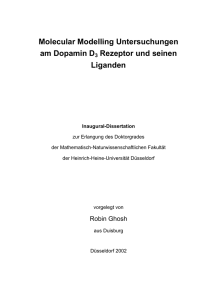 Molecular Modelling Untersuchungen am Dopamin D3 Rezeptor