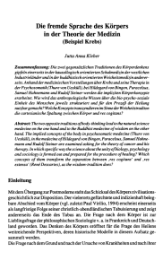 Die fremde Sprache des Körpers in der Theorie der Medizin