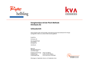 Energieanalyse mit der Pinch-Methode KVA Buchs AG Schlussbericht