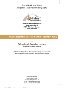 Persönliche Ethik & gesellschaftliche Verantwortung - Org