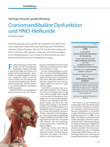 Craniomandibuläre Dysfunktion und HNO