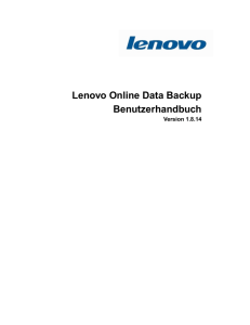 Lenovo Online Data Backup Benutzerhandbuch