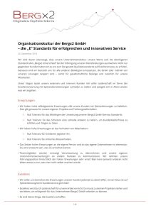 Organisationskultur der Bergx2 GmbH – die E Standards für