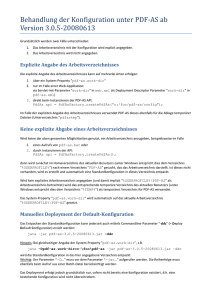 Behandlung der Konfiguration unter PDF-AS ab Version 3.0