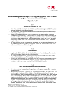 AGB PR-GmbH Traktions- und Serviceleistungen - ÖBB