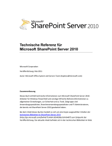 Technische Referenz für Microsoft SharePoint Server 2010