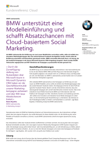 BMW unterstützt eine Modelleinführung und schafft