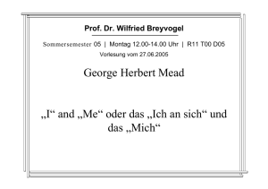 George Herbert Mead - Prof. Dr. Wilfried Breyvogel, iR