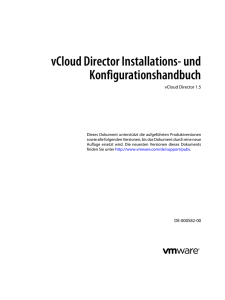 Installations- und Konfigurationshandbuch zu VMware vCloud Director