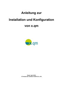 Anleitung zur Konfiguration und Installation von x.qm