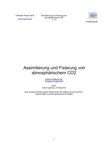 Assimilierung und Fixierung von atmosphärischem CO2