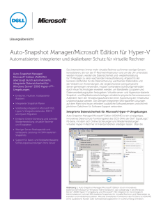 Auto-Snapshot Manager/Microsoft Edition für Hyper-V