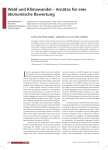 wald und Klimawandel – Ansätze für eine ökonomische