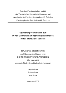 Dissertation - Optimierung von Verfahren zum In-vitro