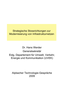 Hans Werder - Strategische Stossrichtungen zur Modernisierung