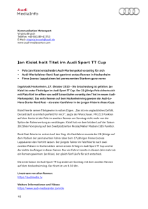 Jan Kisiel holt Titel im Audi Sport TT Cup