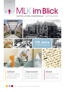 125 Jahre - Martin-Luther-Krankenhaus Wattenscheid