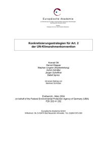 UBA-Studie – Sitzungsplanung