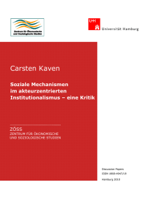 Carsten Kaven - Fakultät WiSo