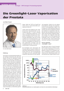 Die Greenlight-Laser Vaporisation der Prostata