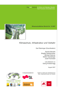 Klimaschutz, Infrastruktur und Verkehr - Karl-Franzens