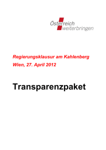 Transparenzpaket - Bundeskanzleramt