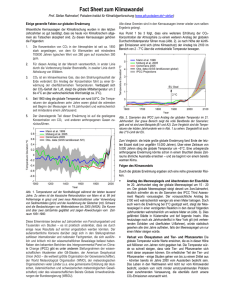 Fact Sheet zum Klimawandel - Potsdam Institute for Climate Impact