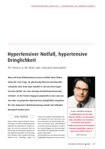 Hypertensiver Notfall, hypertensive Dringlichkeit
