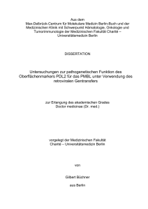 Untersuchungen zur pathogenetischen Funktion des