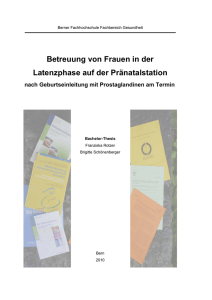 Betreuung von Frauen in der Latenzphase auf der