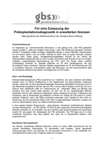 PID-Gutachten der gbs-Ethikkommission