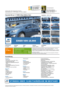 Hyundai i40 cw 1.7 CRDI 5-Star-Edition Navi 18.490 € 233 € 150